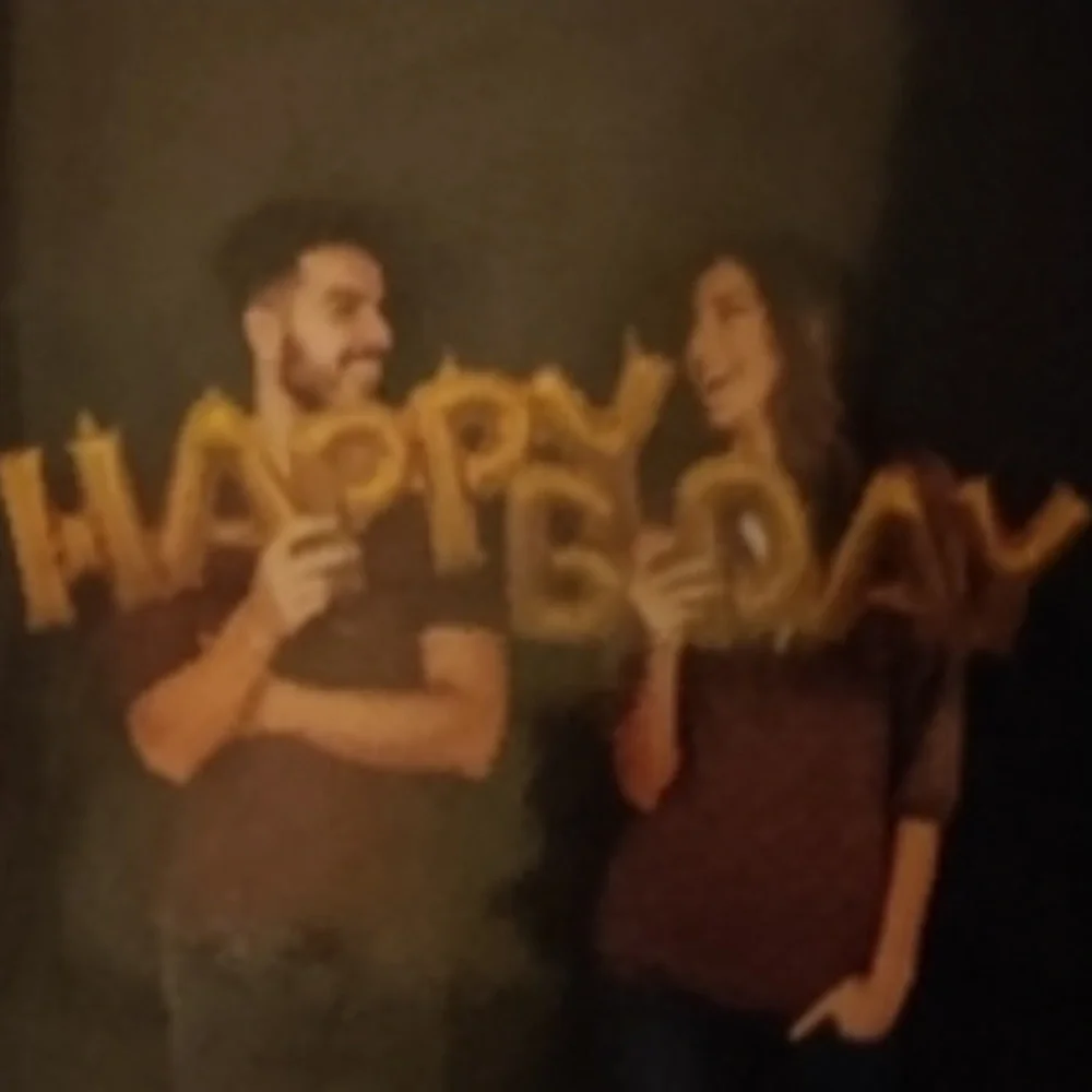 4 Packs HAPPY B DAY GOLD Air-Filled Decoration